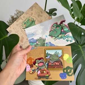 Renaissance Frosch - Postkarte - Druck - Frosch, Renaissance, Renaissance Kunst, Renaissance Kunst, Lustiger Frosch, Frosch Postkarte, Frosch Druck, Art Print