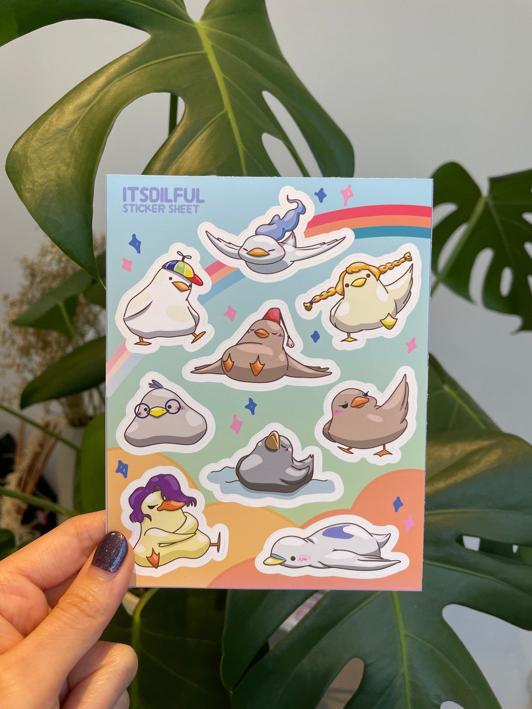 Duck - Sticker Sheet, Ducks, Duck Stickers, Journal Sticker, Waterproof ...