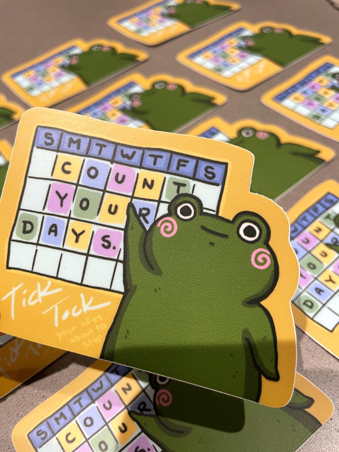 Counting Days Sticker Count Your Days - Sticker, Frog, Frog Stickers, Waterproof Stickers ...