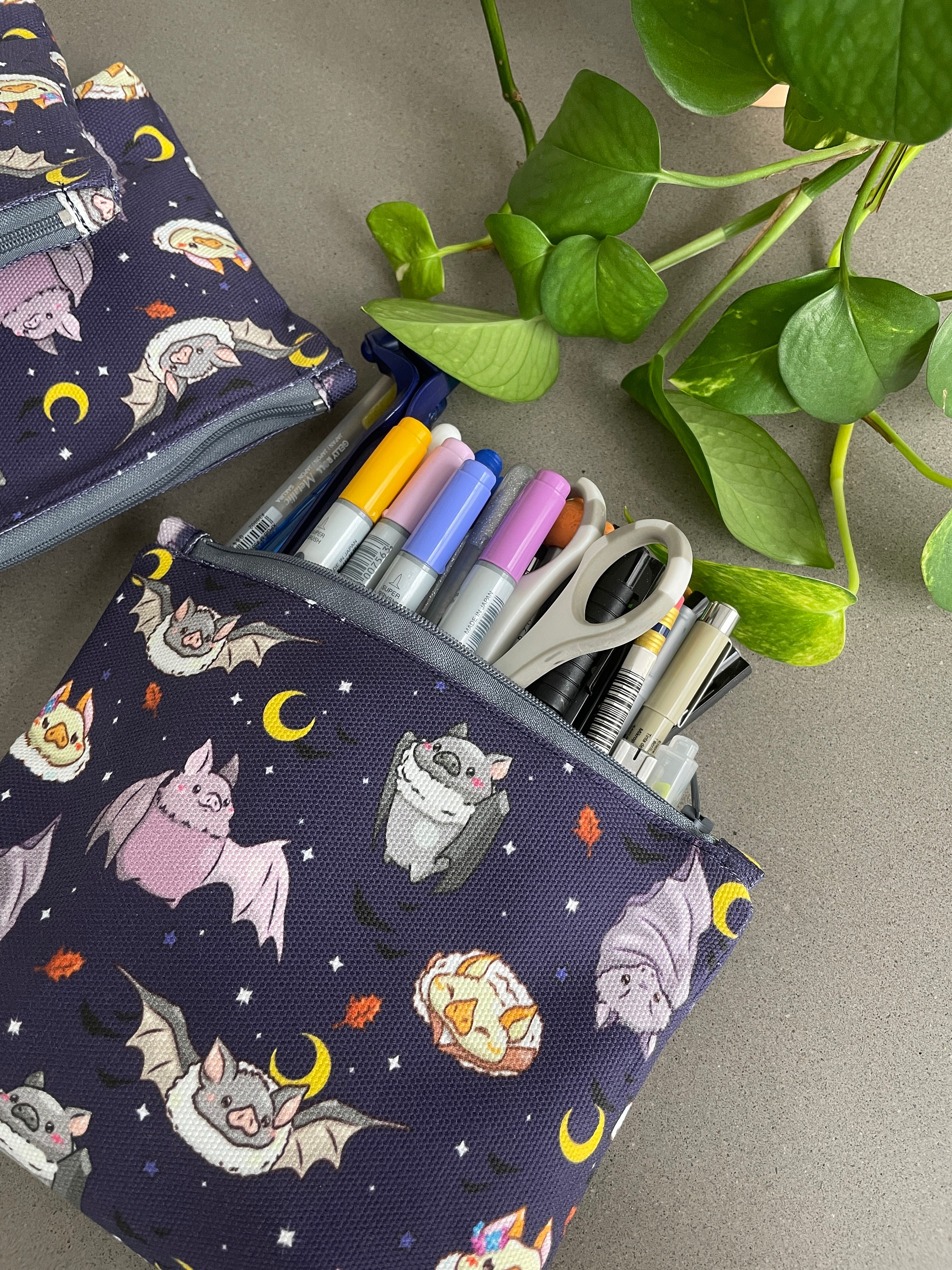I Am the Night - Pencil Case - Bat, Bats, Bat Pencil Case, Canvas ...