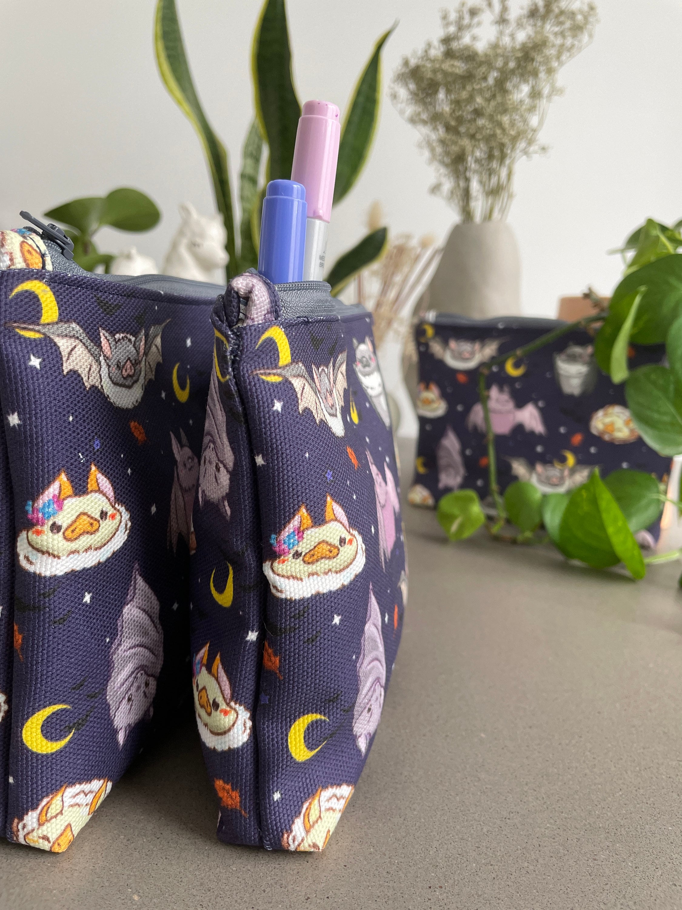 I Am the Night - Pencil Case - Bat, Bats, Bat Pencil Case, Canvas ...