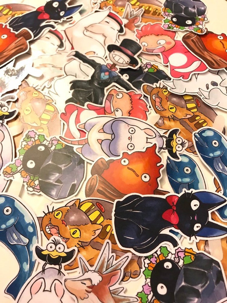 studio ghibli stickers waterproof stickerstotoro etsy