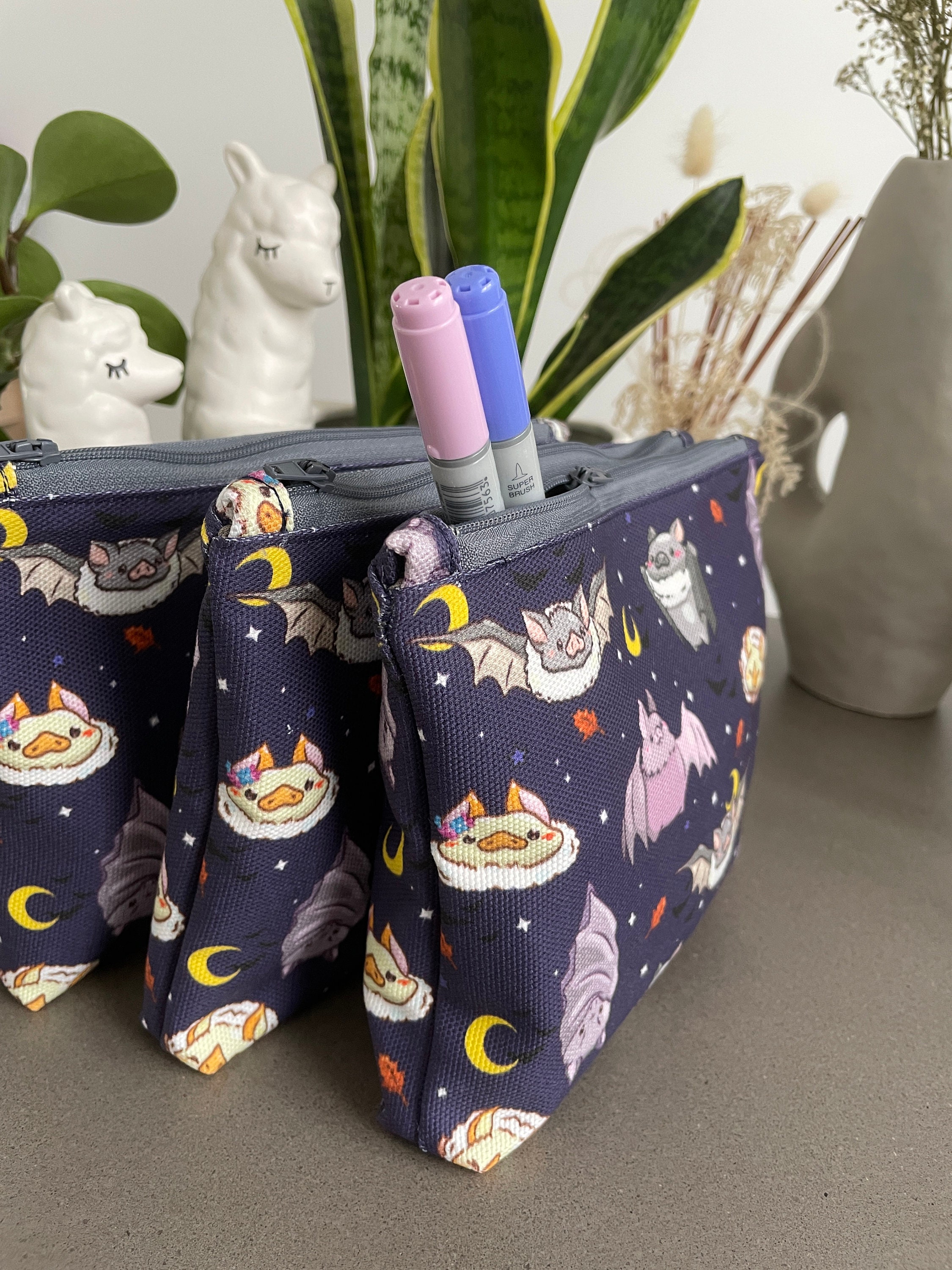 I Am the Night - Pencil Case - Bat, Bats, Bat Pencil Case, Canvas ...