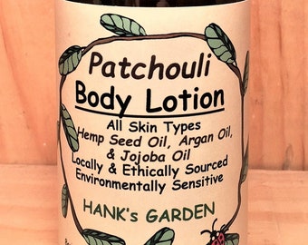 Patchouli Body Lotion - All Skin Types, Acne Prone - GROUNDING, BALANCING, CENTERING  - Organic, Vegan, Cruelty Free, No Palm Oil