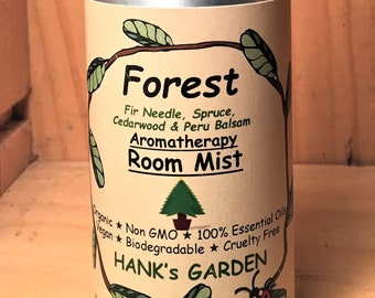 FOREST Holiday or Anytime Aromatherapy Room Spray Mist - Fir, Spruce, Cedar & Balsam Essential Oils - Biodegradable, Organic, Vegan, Non GMO