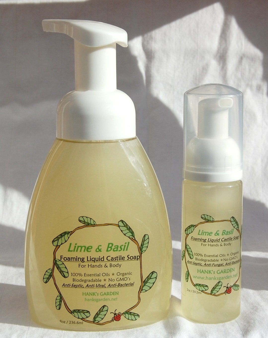 LIME & BASIL Liquid Castile Foaming Hand Soap and Shave Foam Etsy