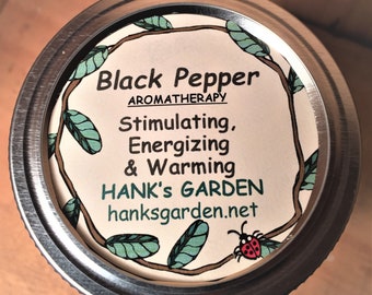 BLACK PEPPER -  Soy Candle  -  Kitchen Inspirations - Stimulating, Energizing & Warming - 100% Pure Essential Oil, Clean Burn, Natural Wicks