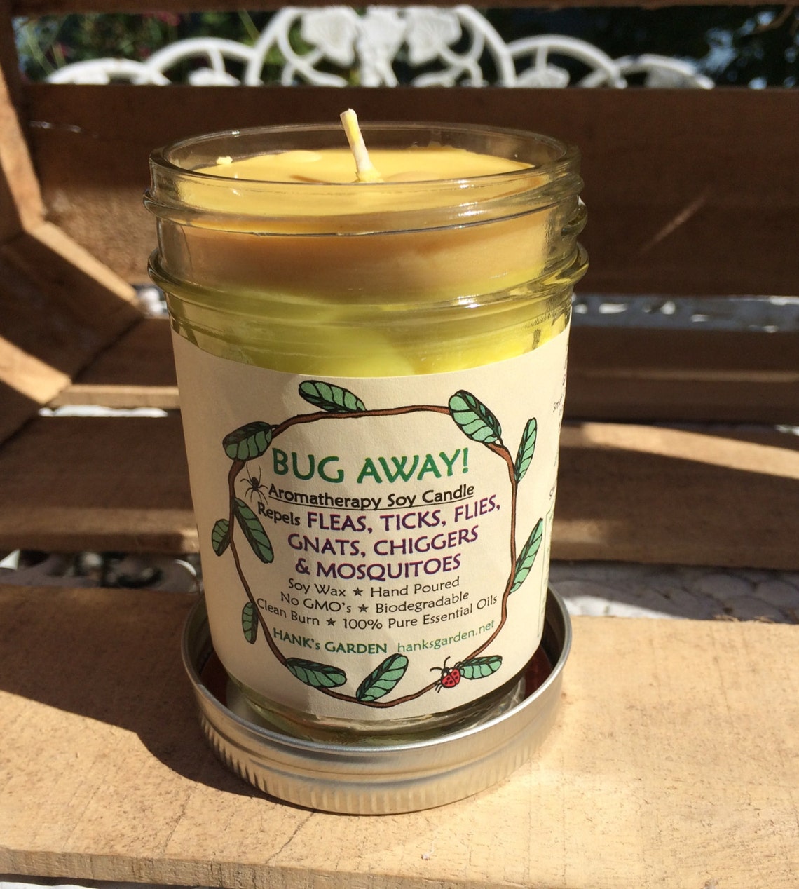 BUG AWAY Insect Repelling Soy CandleRepels Chiggers Gnats Etsy