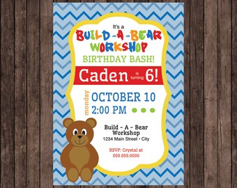 Build A Bear Invite Etsy