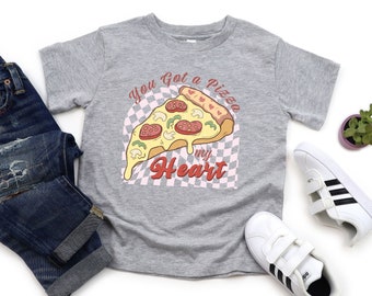 You Got a Pizza My Heart toddler t-shirt | Toddler Valentine's Day shirt | Retro Pizza Valentine's Day tee