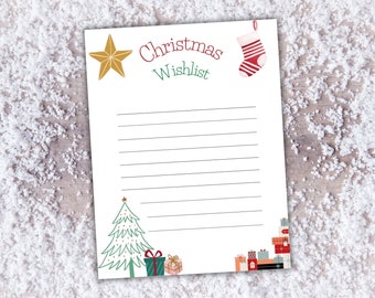 Christmas Wishlist | Adult or Kids Printable Wishlist