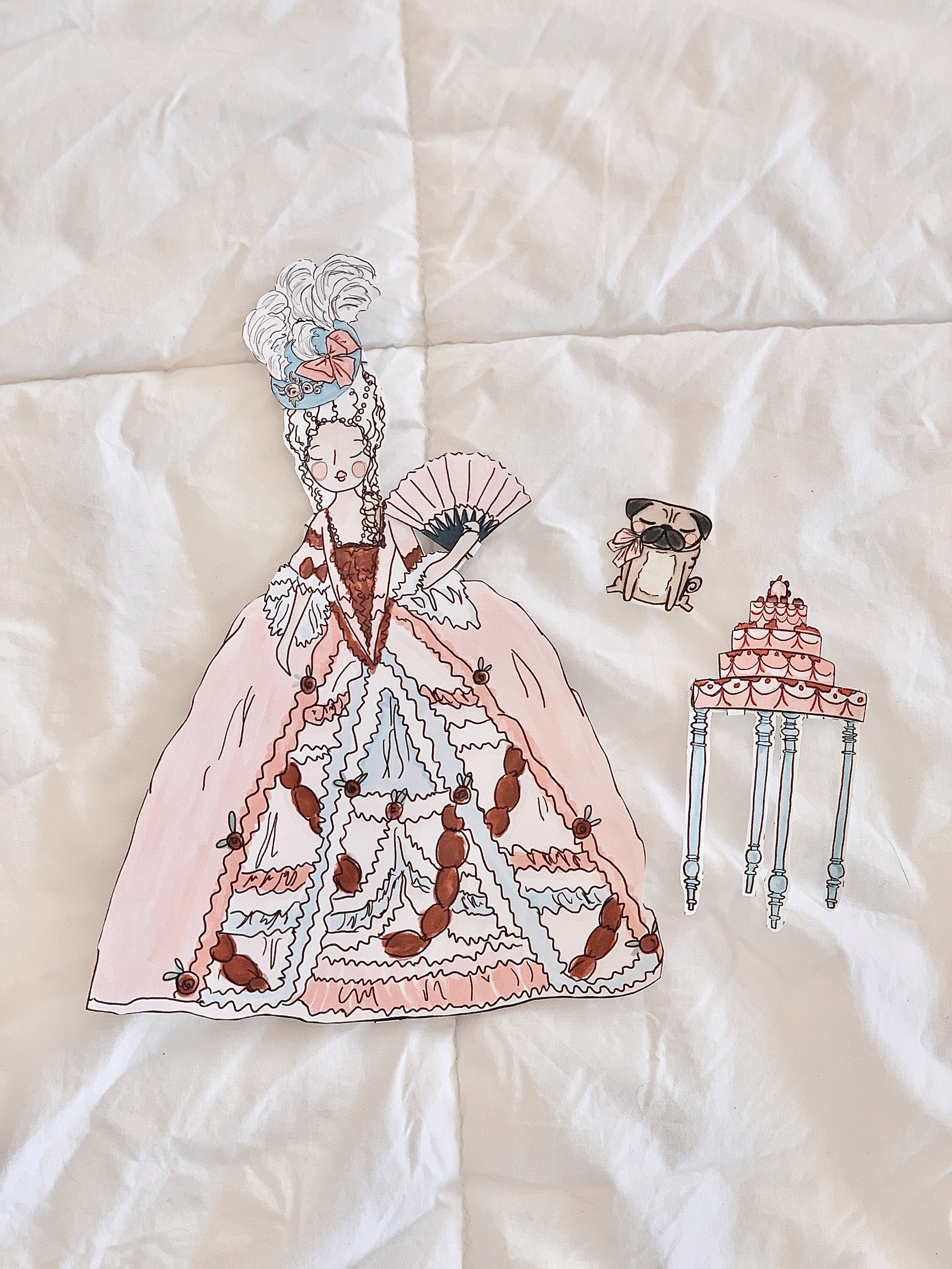 Marie Antoinette Paper Doll / DIY Historical Women Paper