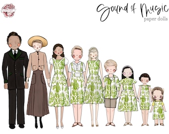 Sound of Music Paper Dolls, Lonely Goatherd, Von Trapp Family, Climb Every Mountain, Julie Andrews