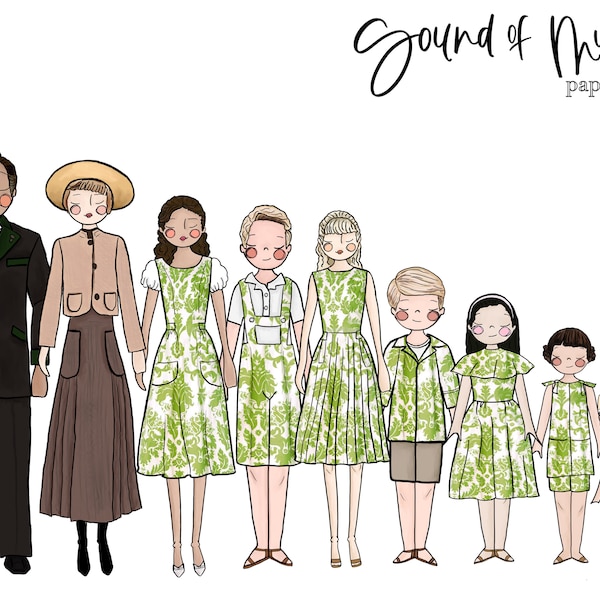 Sound of Music Paper Dolls, Lonely Goatherd, Von Trapp Family, Climb Every Mountain, Julie Andrews