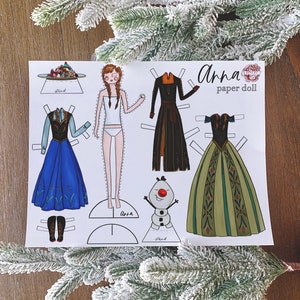 Anna Paper Doll / Frozen / Anna Frozen / Frozen 2 / Olaf