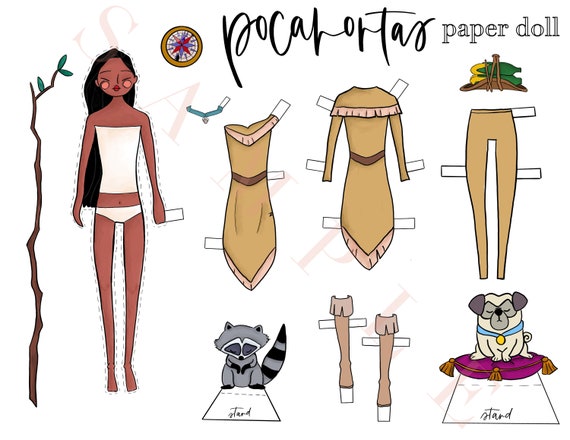 Pocahontas sales paper doll