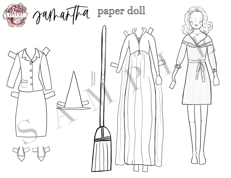 Download Bewitched paper doll | Etsy