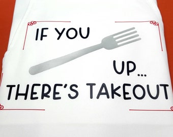 If you fork up there's takeout apron in white or black. One size fits most.