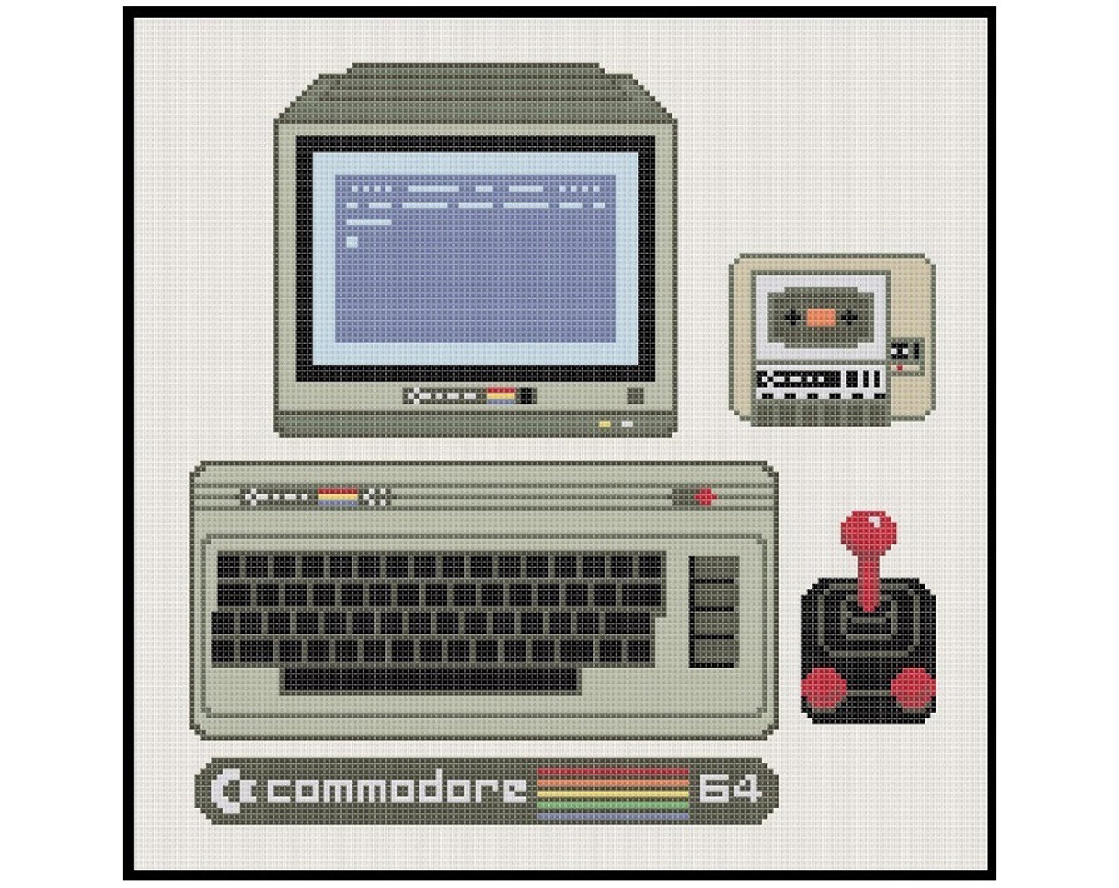 Commodore 64 Cross Stitch PDF Pattern Instant Download Etsy
