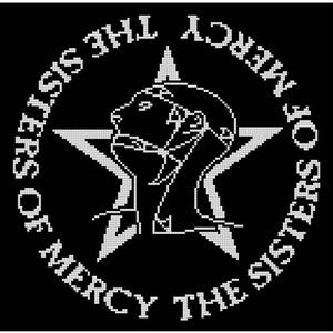 May include: Black and white logo with a five-pointed star and the text "The Sisters of Mercy" in a circular design.