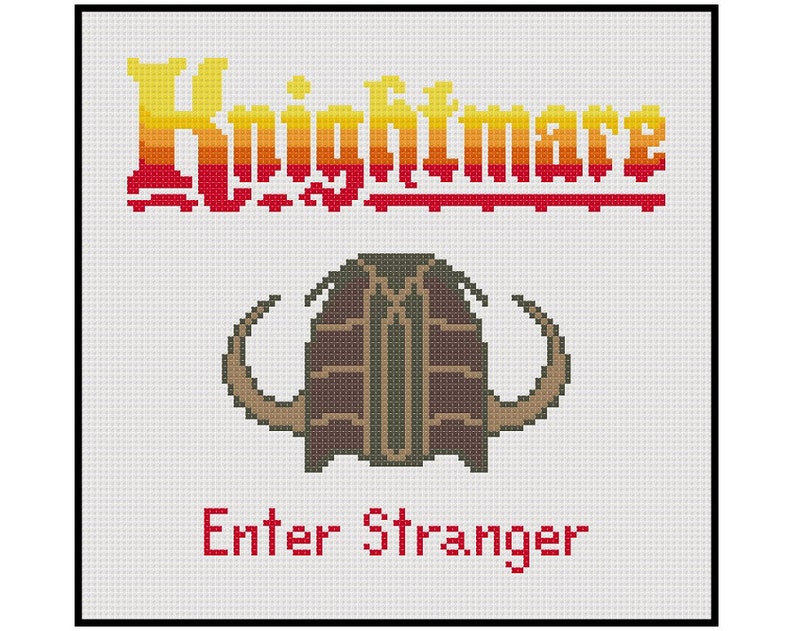 Knightmare Retro TV Game Cross Stitch PDF Pattern Instant Download image 2