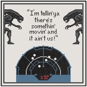 Aliens Tracker - Cross Stitch PDF Pattern Instant Download