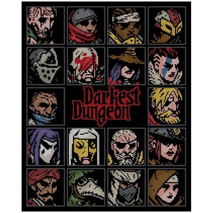 Darkest Dungeon Video Game - Padrão de ponto cruz em PDF para download instantâneo