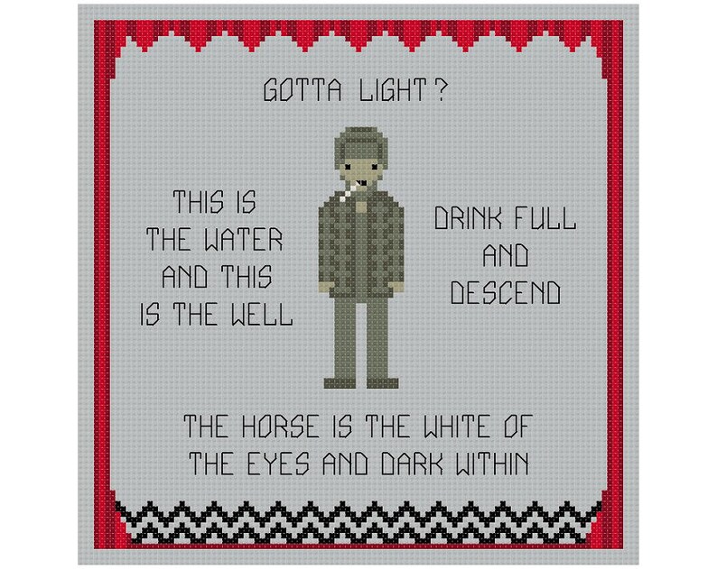 Twin Peaks Gotta Light Cross Stitch PDF Pattern Instant | Etsy