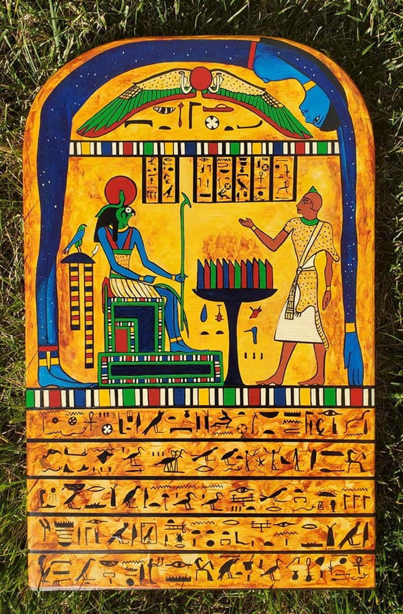 Stele of Revealing Tablet 12X20 on wood. Custom made. Etsy