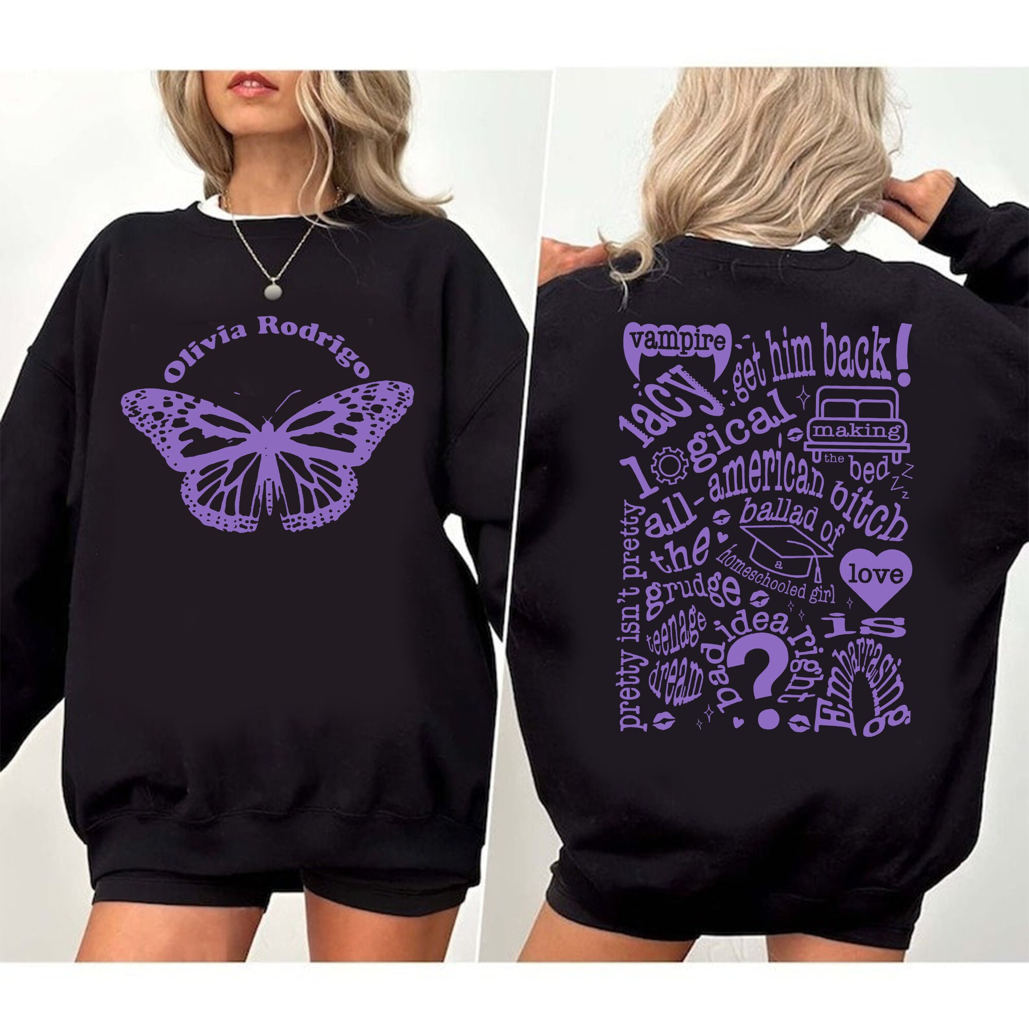 Olivia Rodrigo GUTS Tour 2024 Sweatshirt, Gift for Her Olivia Rodrigo ...