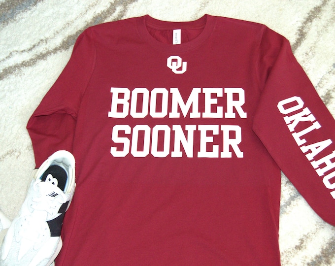 Boomer Sooner Sweatshirt - game day ready.  Show your spirit, made to order for 2XL.