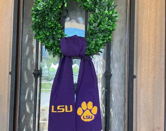 LSU wreath sash