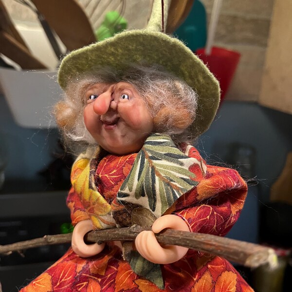 Bonnie the handmade kitchen witch doll