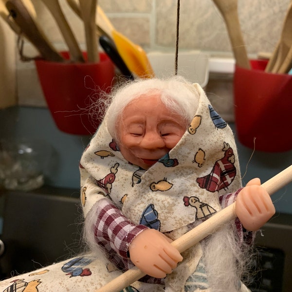 Heather the handmade kitchen witch doll