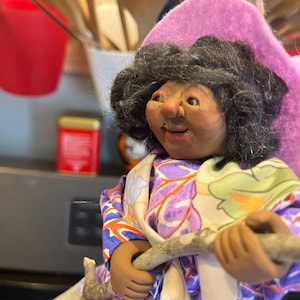 Madonna the handmade kitchen witch doll