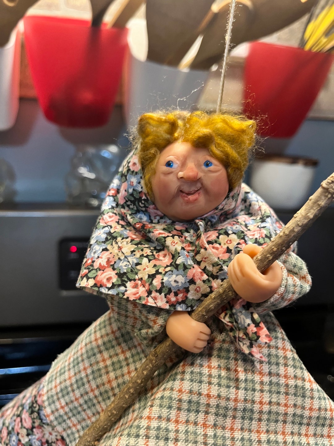 Cynthia the Handmade Kitchen Witch Doll - Etsy