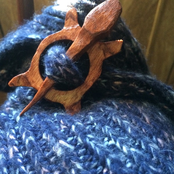 Turtle love shawl pin