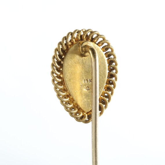 14kt Etruscan vintage Amethyst stick pin/stickpin… - image 6