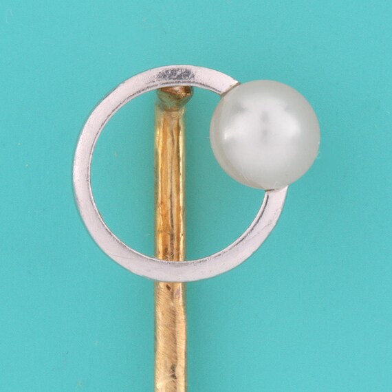 Antique Platinum Pearl Stick Pin. Pearl Platinum 14kt Gold Etsy
