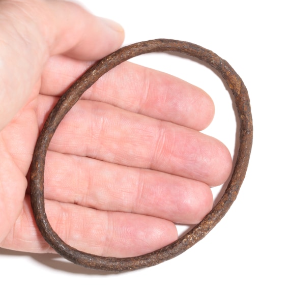 Antique Rusted Iron Bangle Bracelet: Reclaimed Fa… - image 2