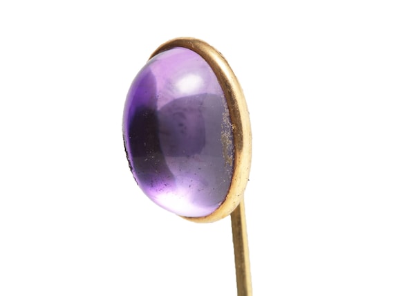 14kt antique vintage Amethyst stick pin/lapel/tie… - image 2