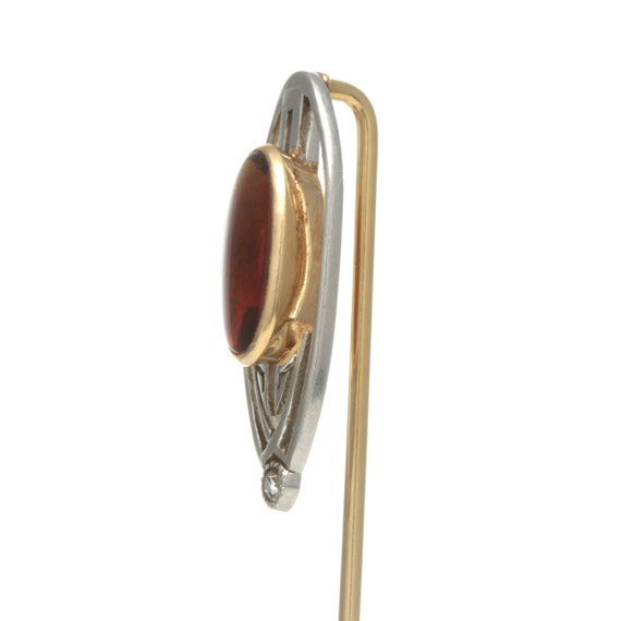 Antique vintage Citrine stick pin/stickpin/lapel … - image 3