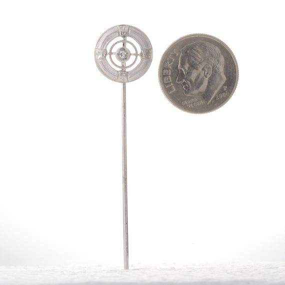 14kt Art deco vintage diamond stick pin/stickpin/… - image 5