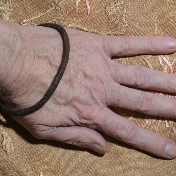 Antique Rusted Iron Bangle Bracelet: Reclaimed Fa… - image 5