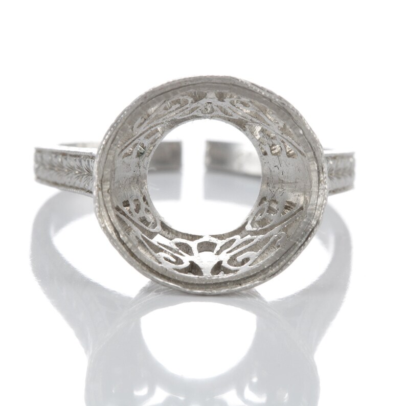 Antique Ring Setting. Platinum Edwardian Vintage Engagement Etsy