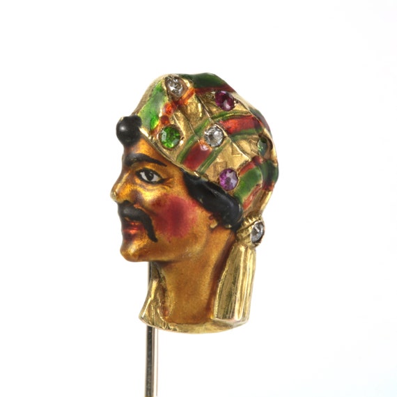 Antique vintage Arab Sheik stick pin/stickpin/lap… - image 4
