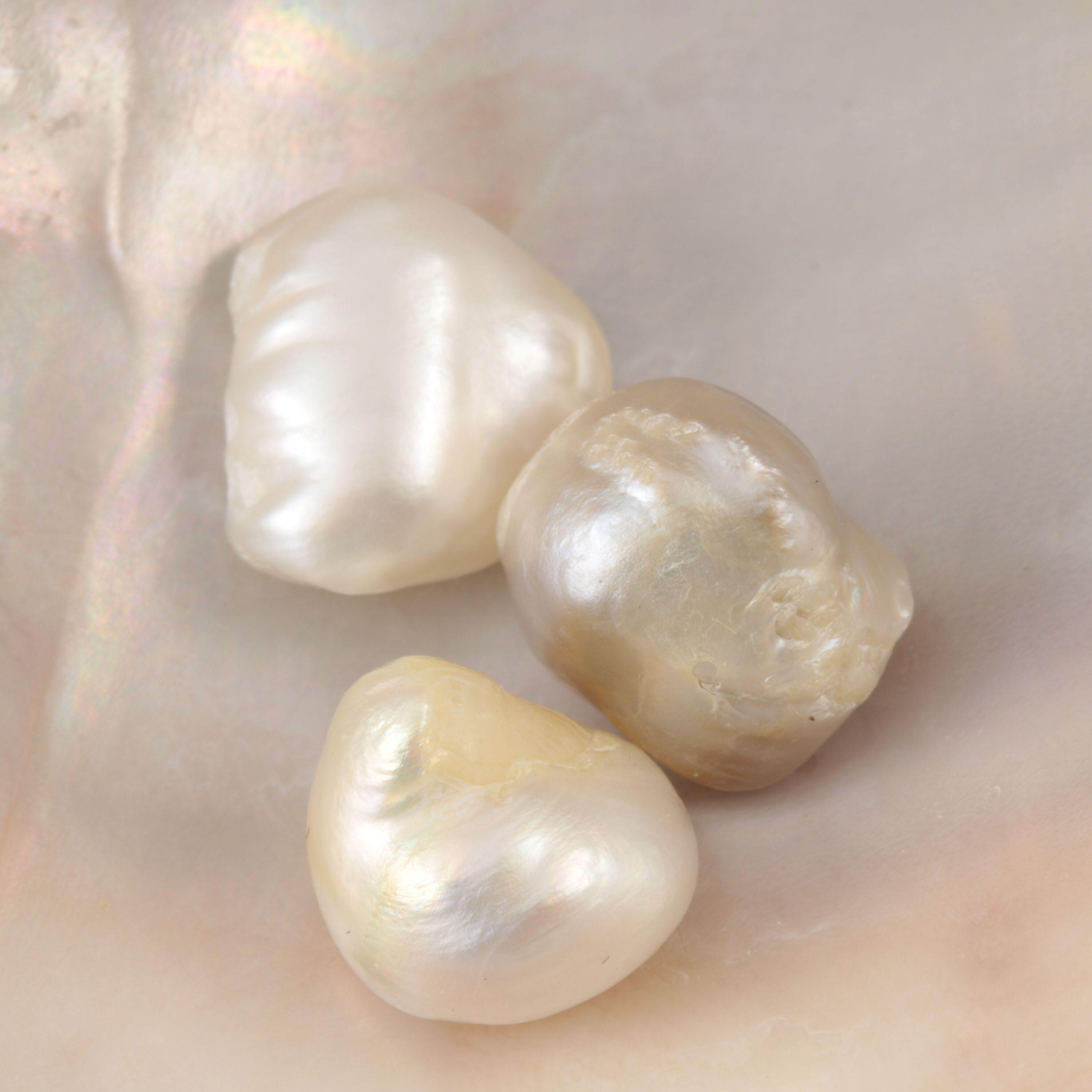 3 natural freshwater river pearls 10cts tot. Loose rare All Etsy