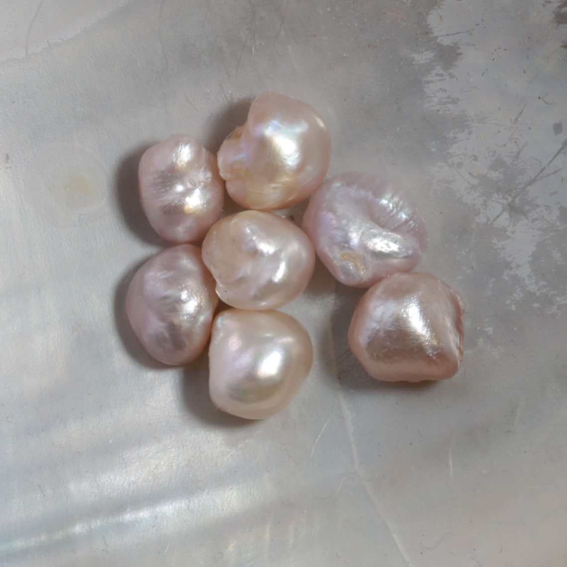 7 ALL Natural freshwater river pearls 9cts tot. Rare Loose Etsy