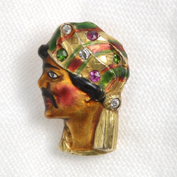 Antique vintage Arab Sheik stick pin/stickpin/lap… - image 7