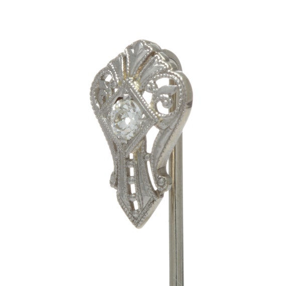 Art Deco vintage diamond stick pin/stickpin/lapel… - image 2